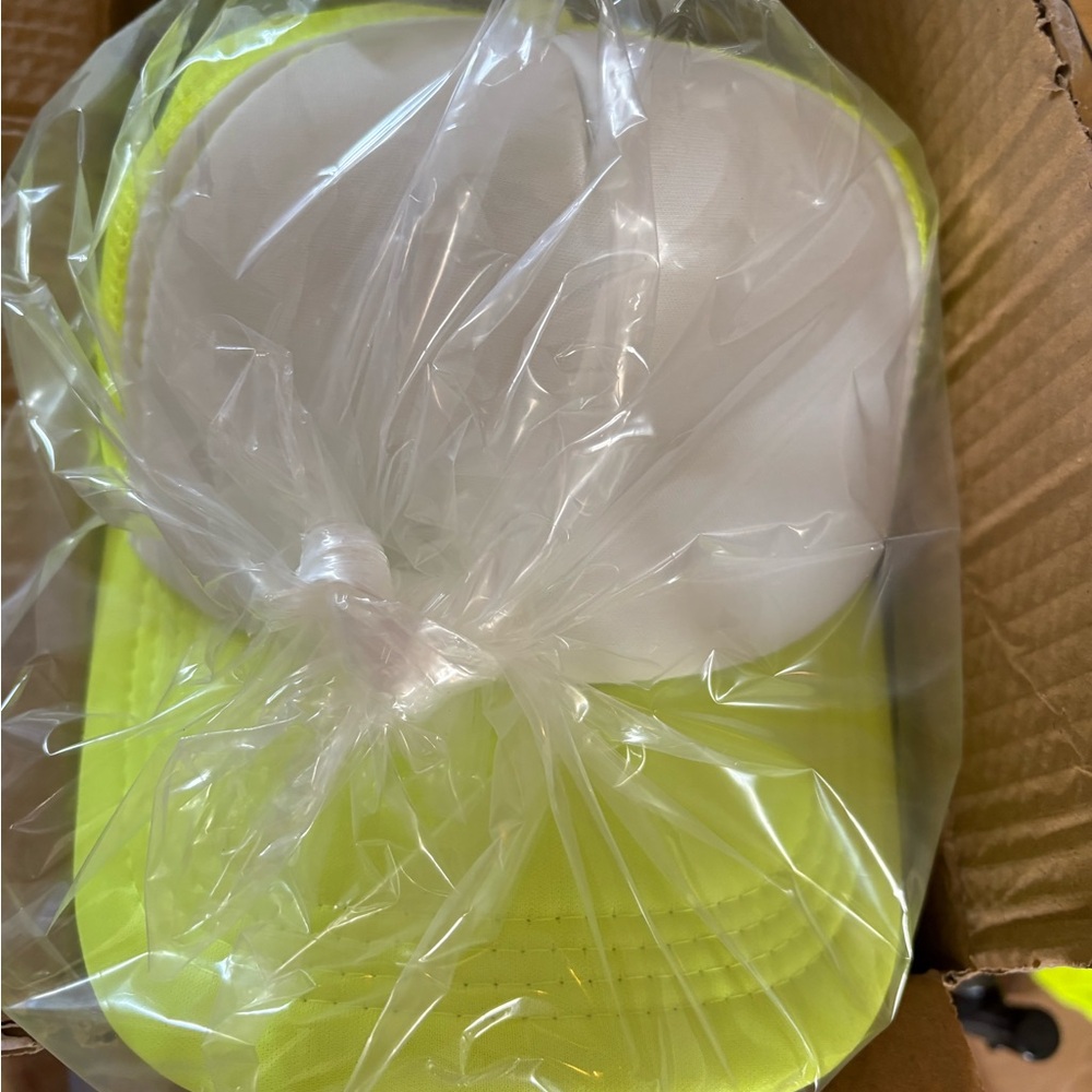 Neon Yellow Baseball Cap - Bright Solid Color